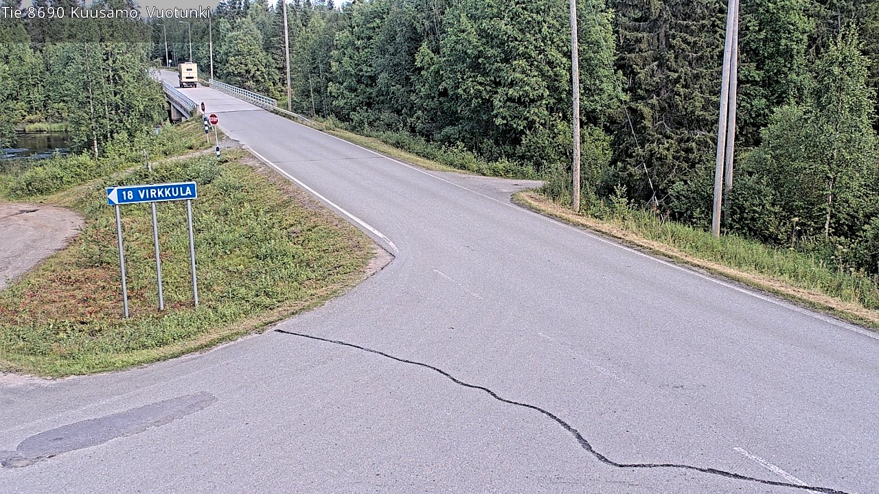 Weather Camera Image Road 8690 Kuusamo, Vuotunki, Kuusamo, Pohjois-Pohjanmaa
