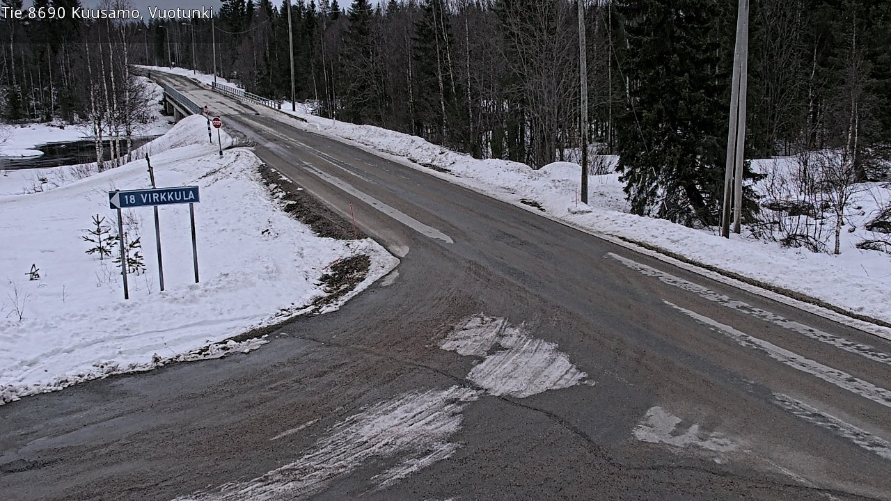 Weather Camera Image Road 8690 Kuusamo, Vuotunki, Kuusamo, Pohjois-Pohjanmaa