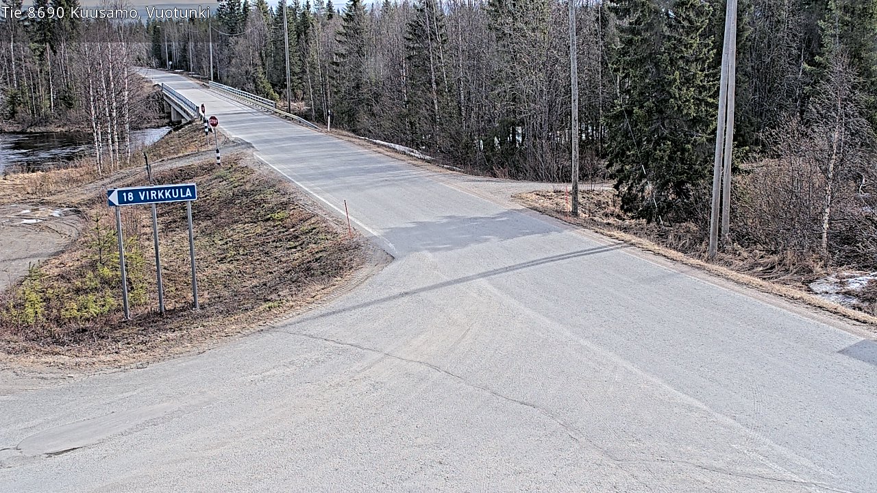 Weather Camera Image Väg 8690 Kuusamo, Vuotunki, Kuusamo, Pohjois-Pohjanmaa