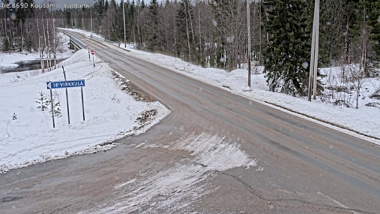 Weather Camera Image Väg 8690 Kuusamo, Vuotunki, Kuusamo, Pohjois-Pohjanmaa