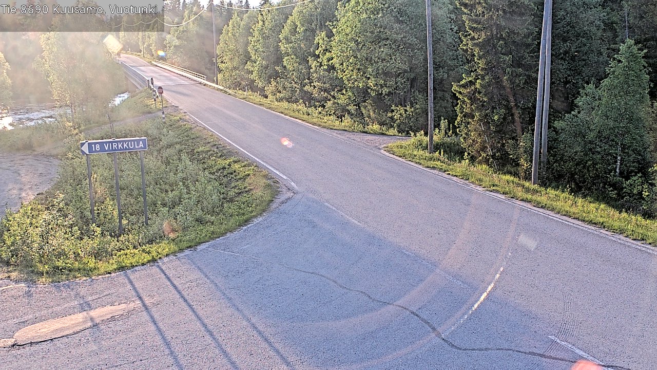 Weather Camera Image Road 8690 Kuusamo, Vuotunki, Kuusamo, Pohjois-Pohjanmaa