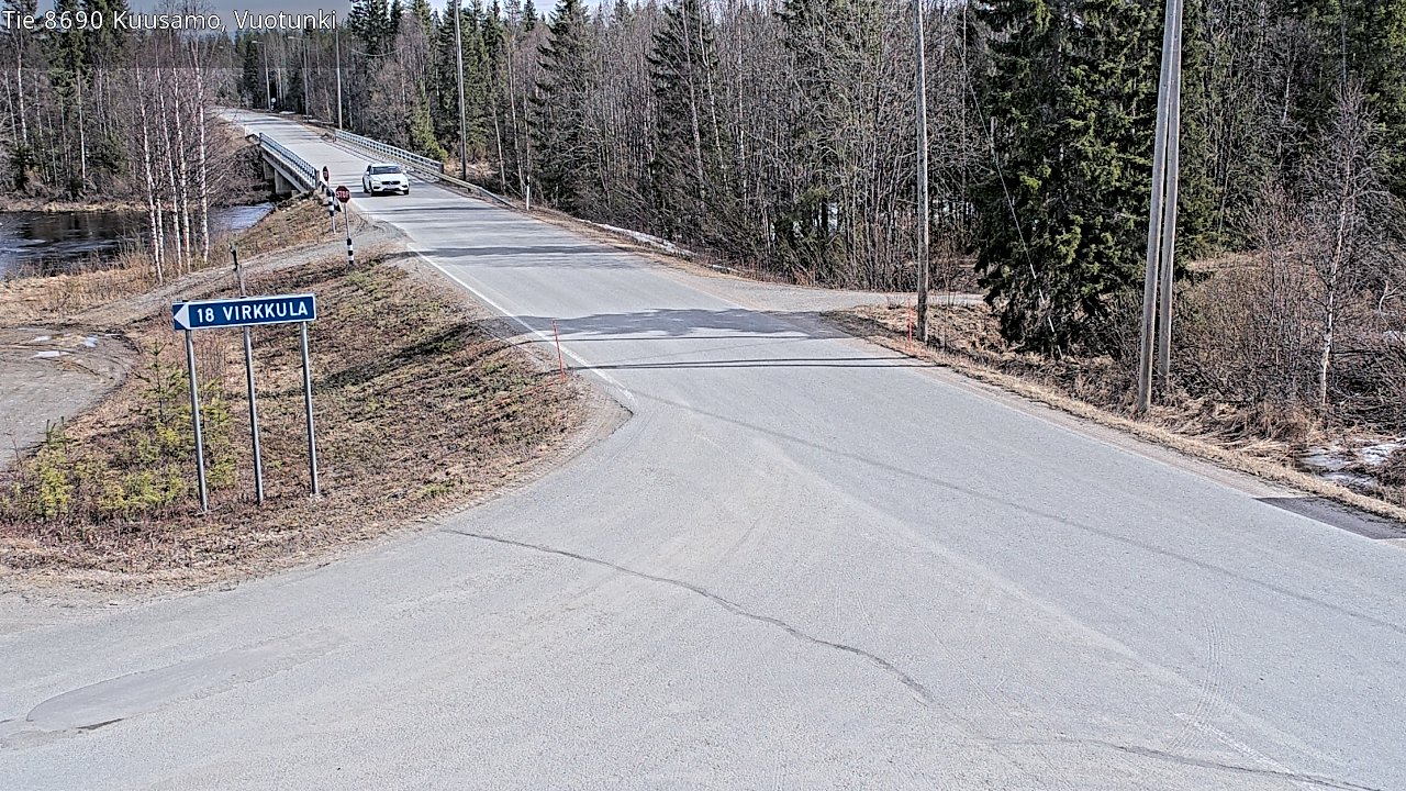 Weather Camera Image Väg 8690 Kuusamo, Vuotunki, Kuusamo, Pohjois-Pohjanmaa