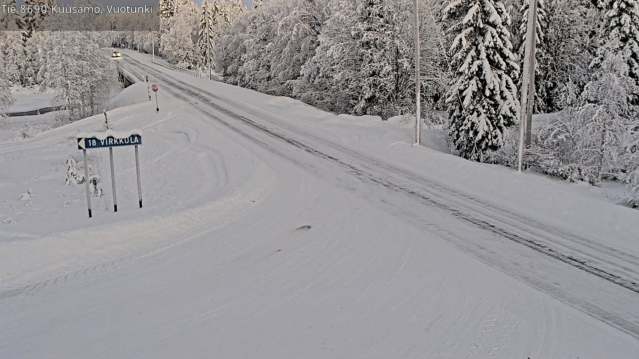 Weather Camera Image Road 8690 Kuusamo, Vuotunki, Kuusamo, Pohjois-Pohjanmaa