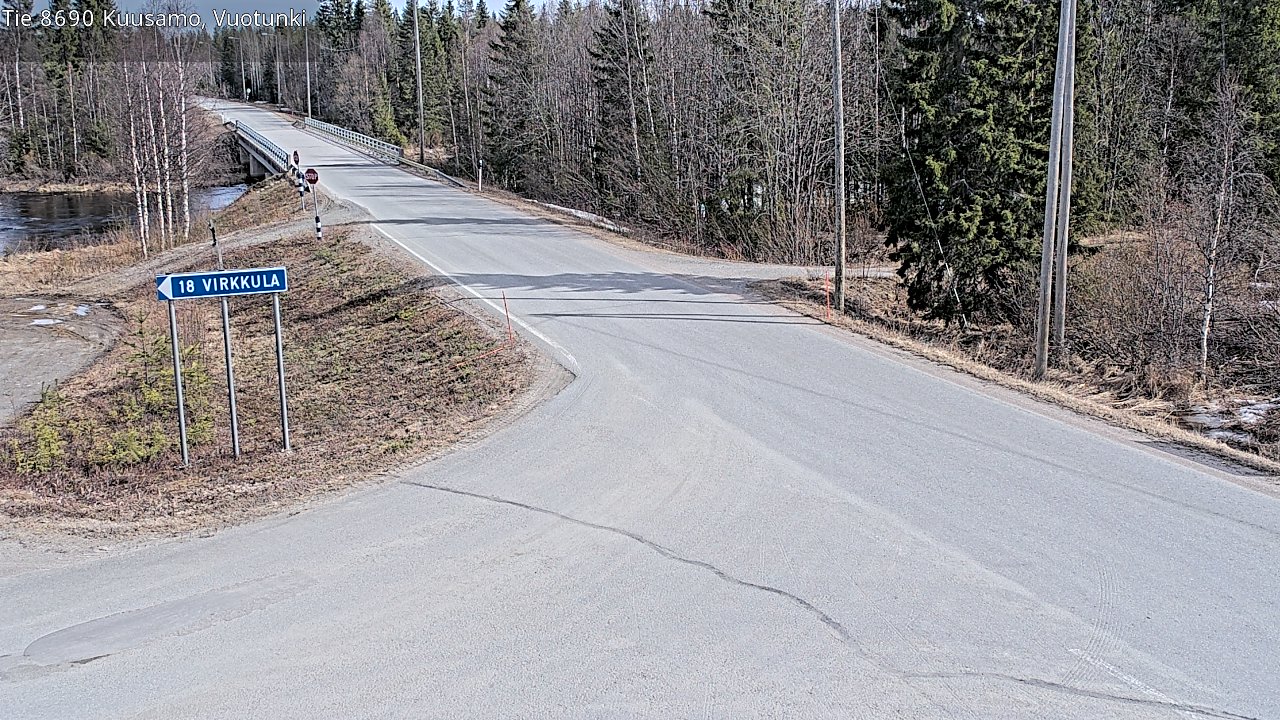 Weather Camera Image Väg 8690 Kuusamo, Vuotunki, Kuusamo, Pohjois-Pohjanmaa
