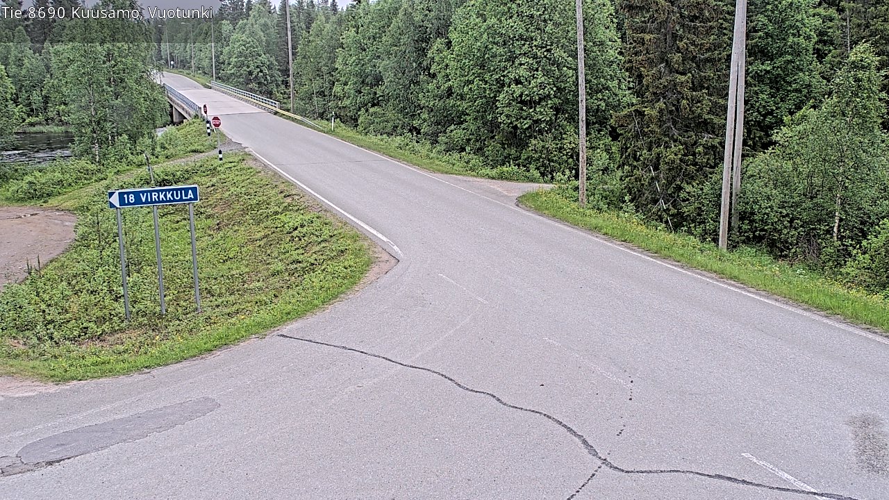 Weather Camera Image Road 8690 Kuusamo, Vuotunki, Kuusamo, Pohjois-Pohjanmaa