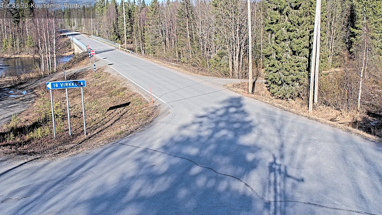 Weather Camera Image Väg 8690 Kuusamo, Vuotunki, Kuusamo, Pohjois-Pohjanmaa