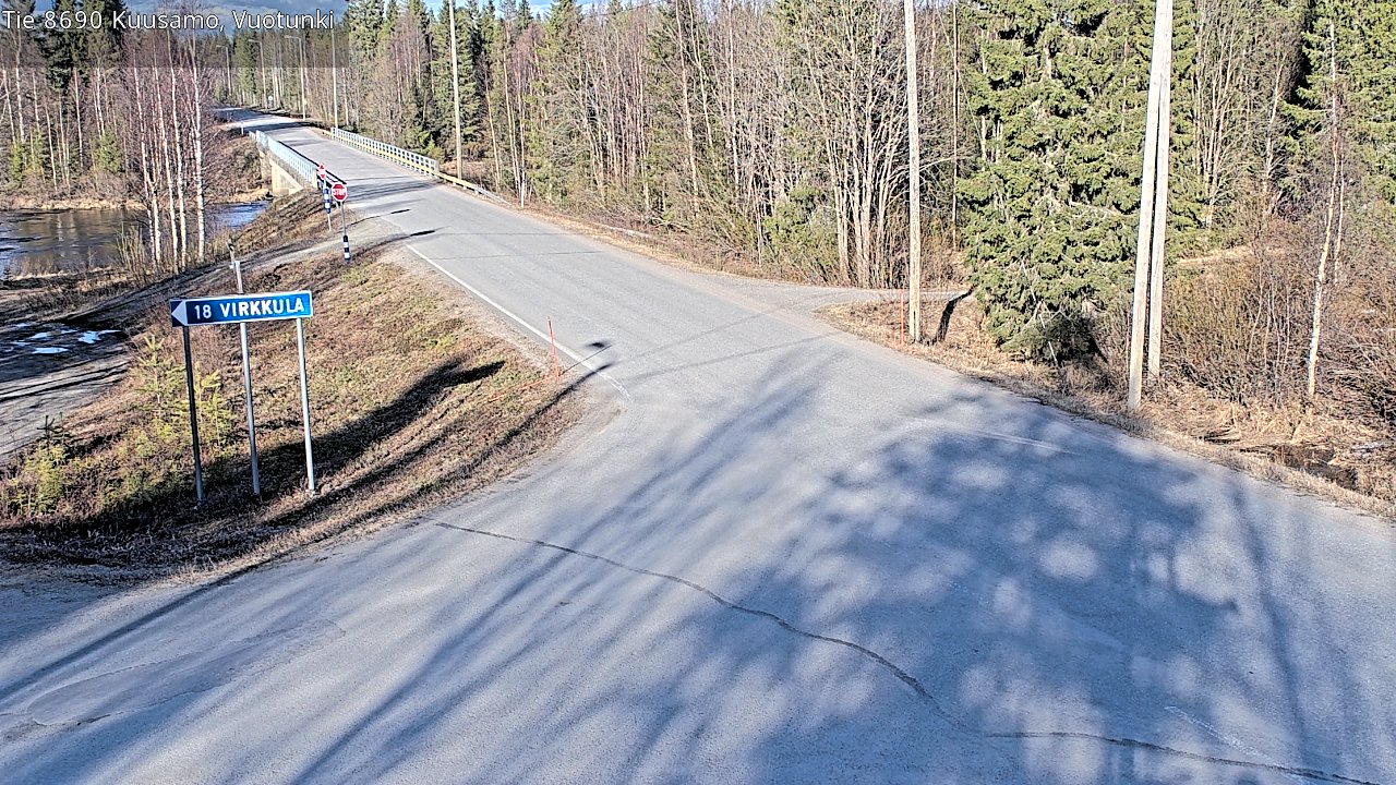 Weather Camera Image Väg 8690 Kuusamo, Vuotunki, Kuusamo, Pohjois-Pohjanmaa