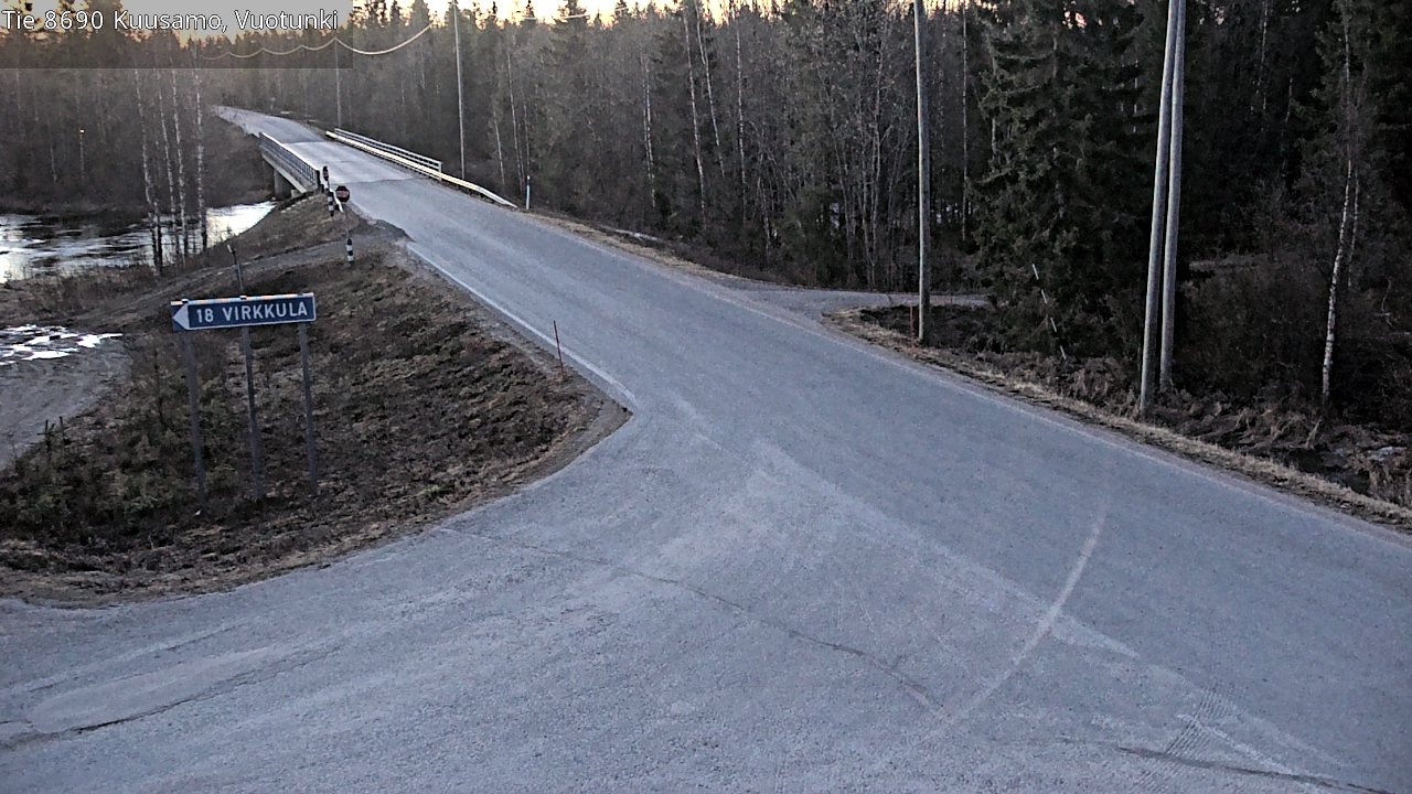 Weather Camera Image Väg 8690 Kuusamo, Vuotunki, Kuusamo, Pohjois-Pohjanmaa