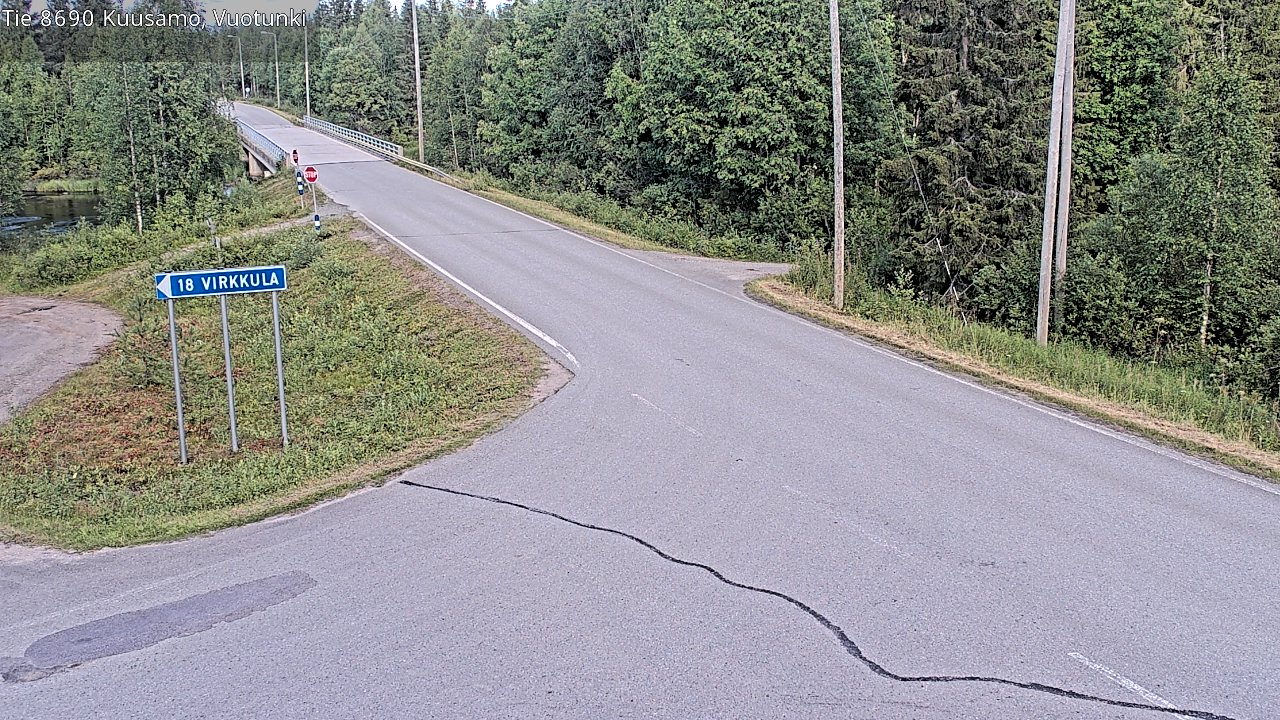 Weather Camera Image Road 8690 Kuusamo, Vuotunki, Kuusamo, Pohjois-Pohjanmaa