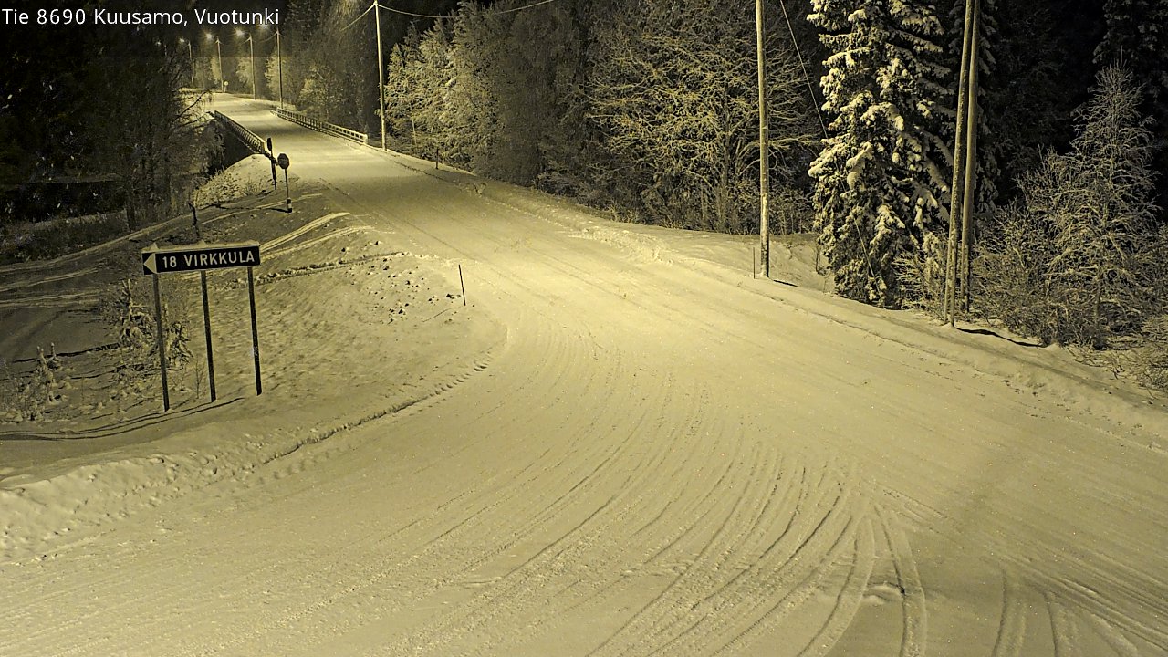 Weather Camera Image Road 8690 Kuusamo, Vuotunki, Kuusamo, Pohjois-Pohjanmaa
