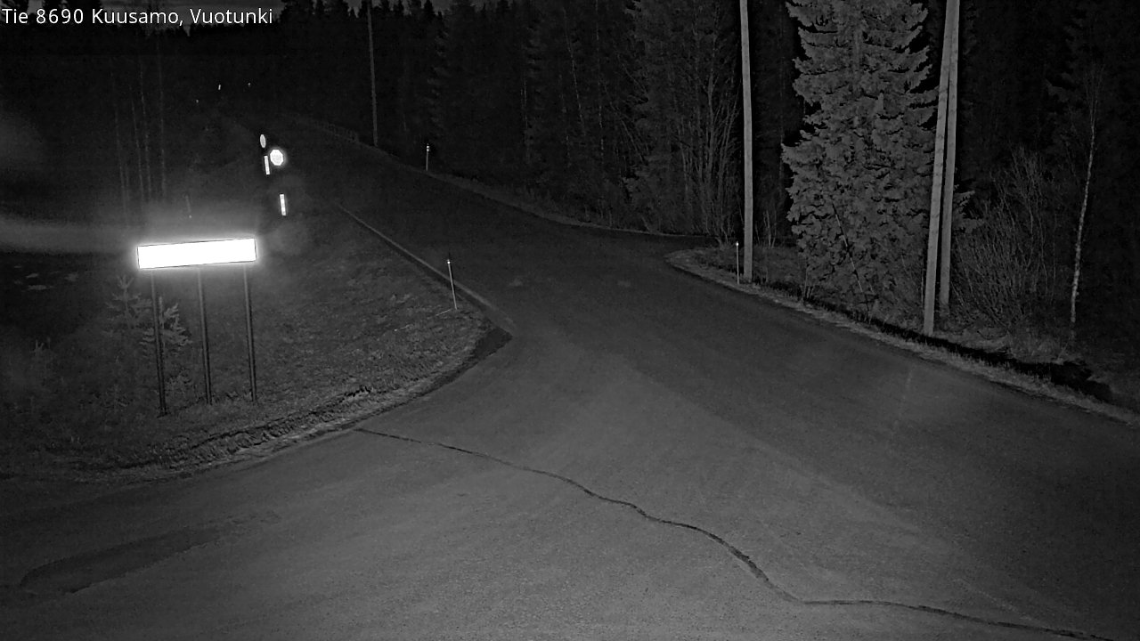 Weather Camera Image Väg 8690 Kuusamo, Vuotunki, Kuusamo, Pohjois-Pohjanmaa
