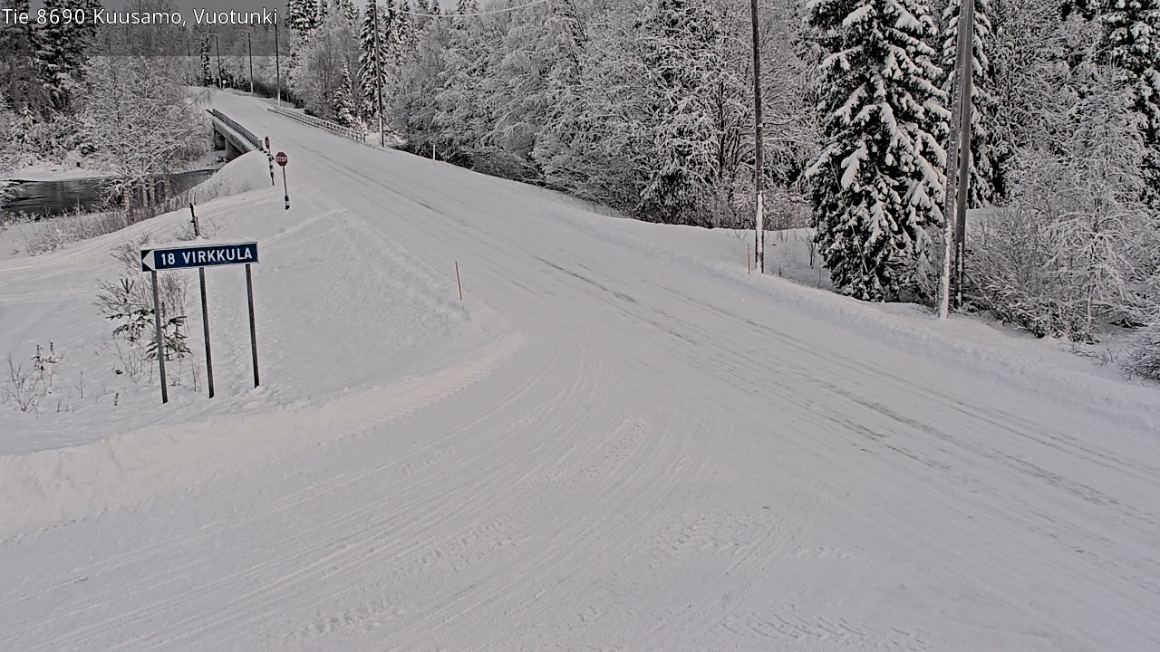Weather Camera Image Road 8690 Kuusamo, Vuotunki, Kuusamo, Pohjois-Pohjanmaa