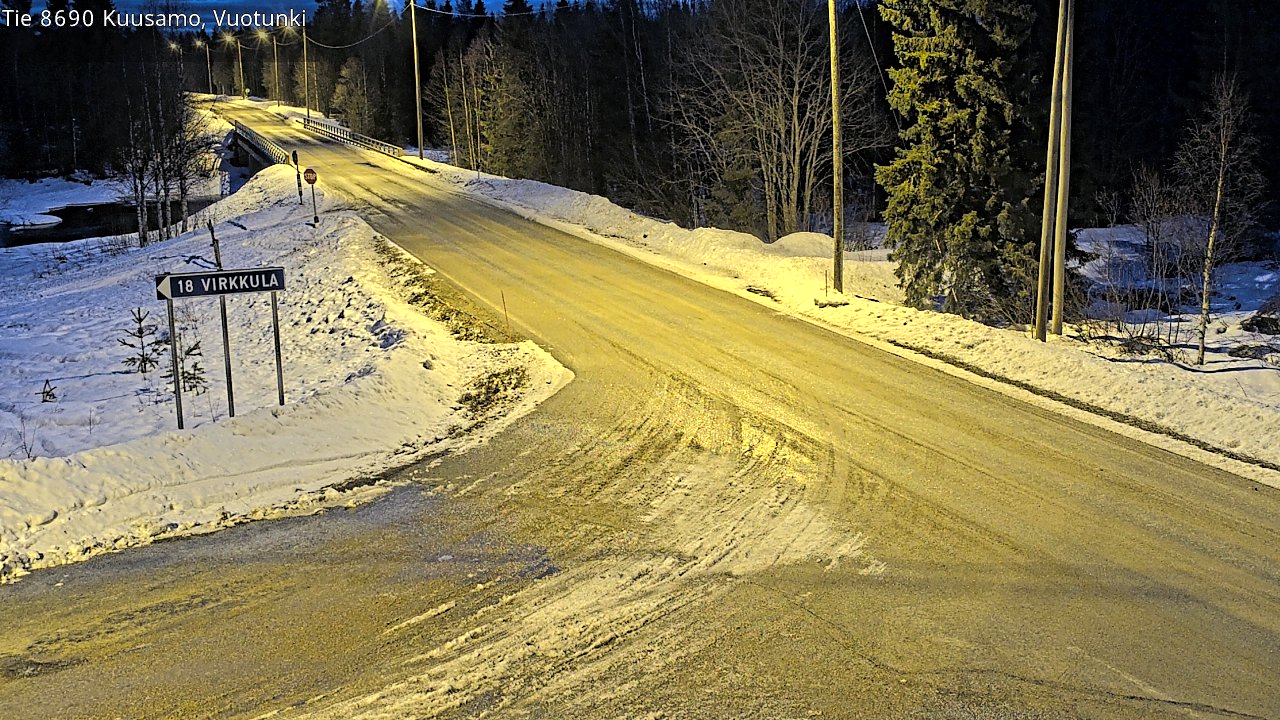Kelikamerat Kuva Tie 8690 Kuusamo, Vuotunki, Kuusamo, Pohjois-Pohjanmaa