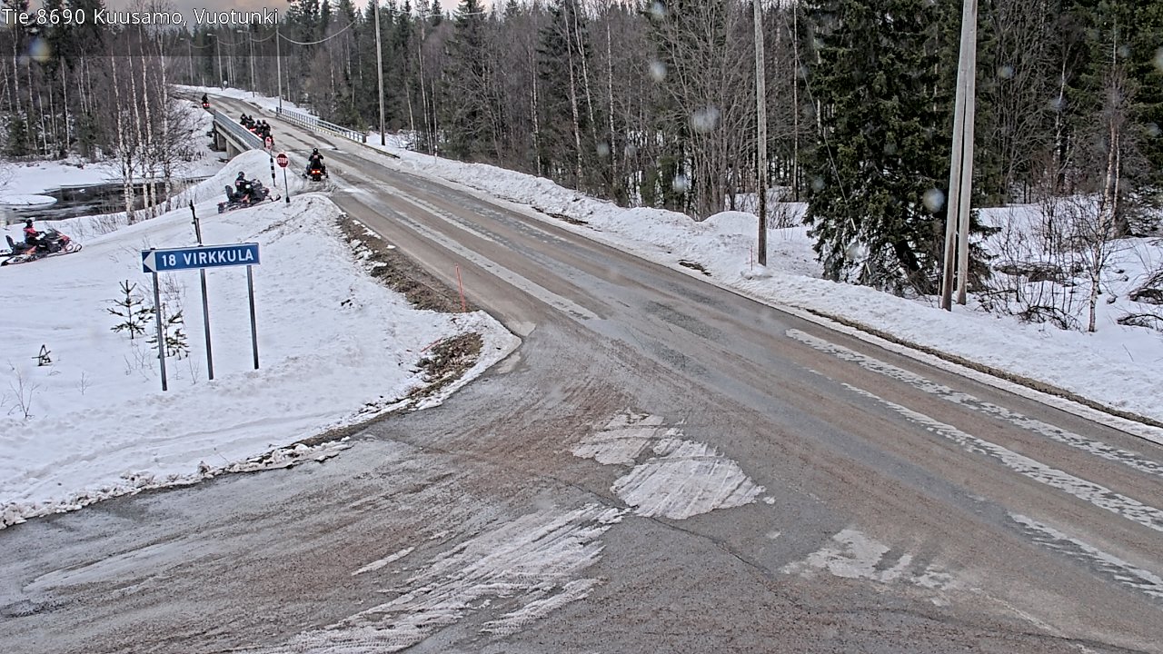 Weather Camera Image Väg 8690 Kuusamo, Vuotunki, Kuusamo, Pohjois-Pohjanmaa