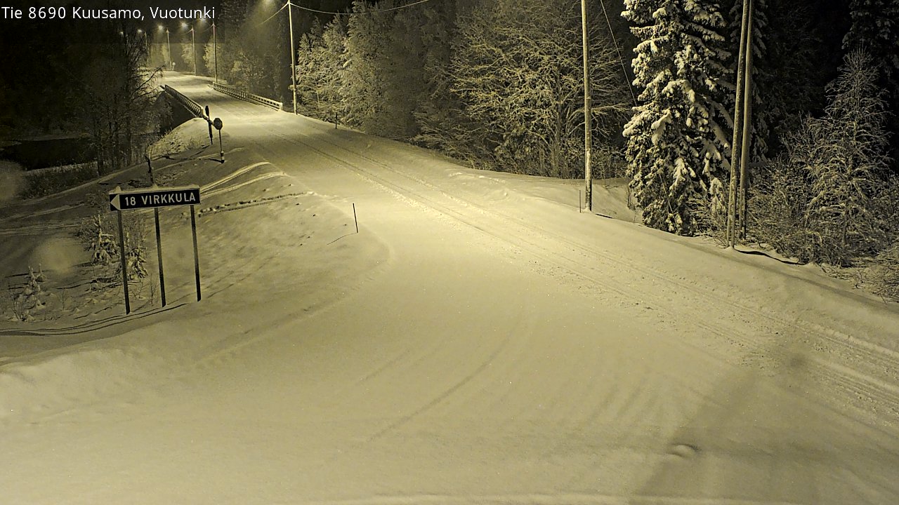 Weather Camera Image Road 8690 Kuusamo, Vuotunki, Kuusamo, Pohjois-Pohjanmaa