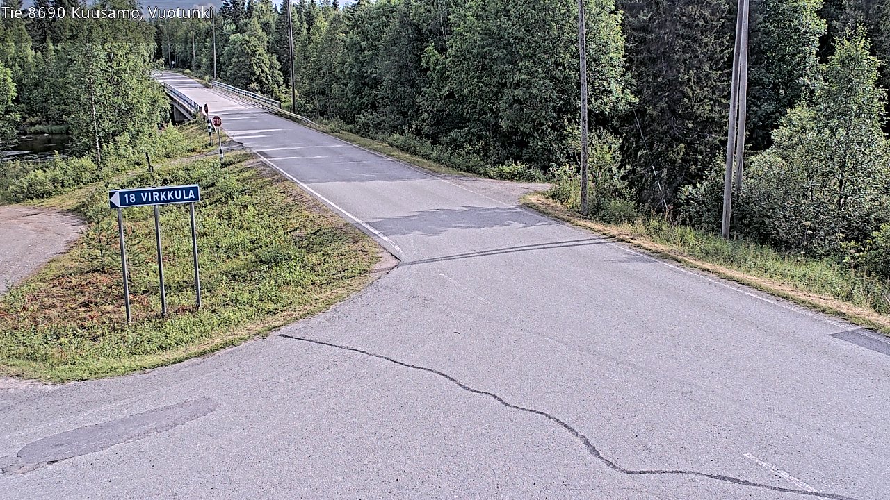 Kelikamerat Kuva Tie 8690 Kuusamo, Vuotunki, Kuusamo, Pohjois-Pohjanmaa