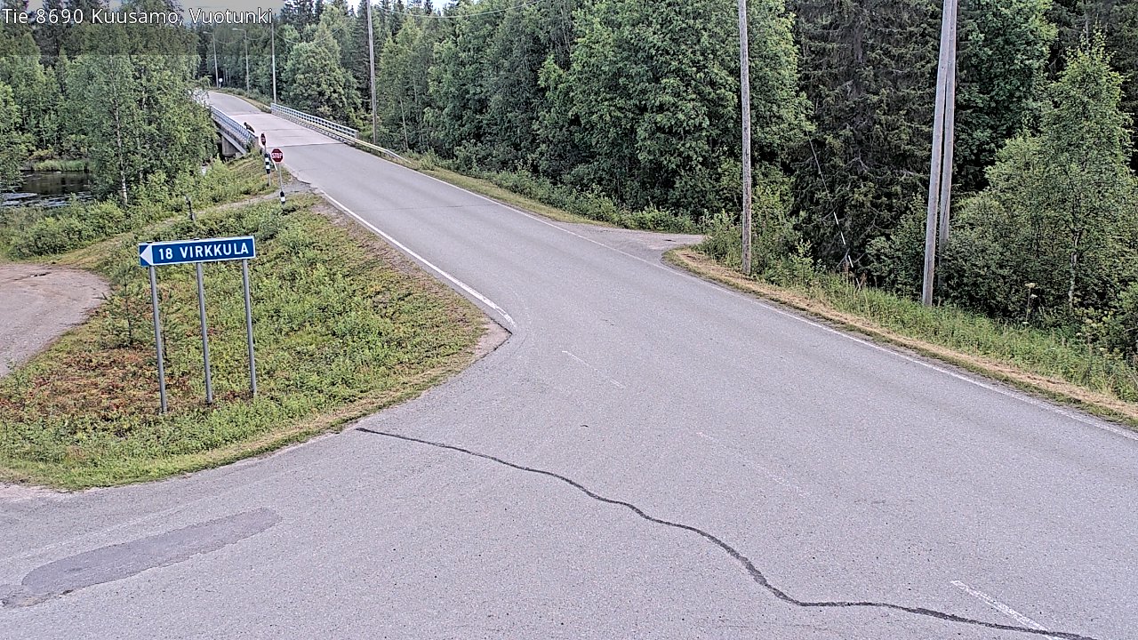 Weather Camera Image Road 8690 Kuusamo, Vuotunki, Kuusamo, Pohjois-Pohjanmaa