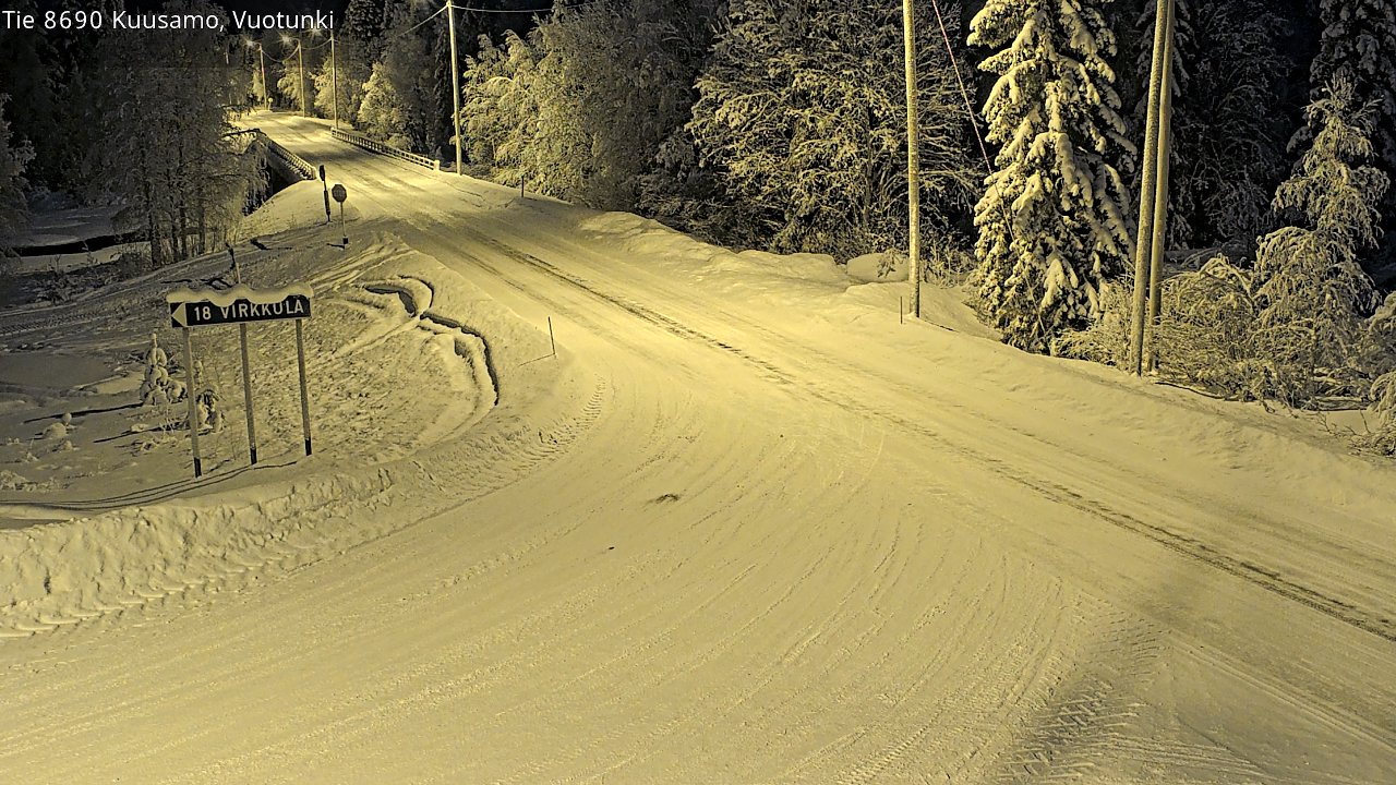 Kelikamerat Kuva Tie 8690 Kuusamo, Vuotunki, Kuusamo, Pohjois-Pohjanmaa