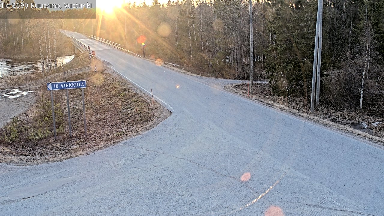 Weather Camera Image Väg 8690 Kuusamo, Vuotunki, Kuusamo, Pohjois-Pohjanmaa