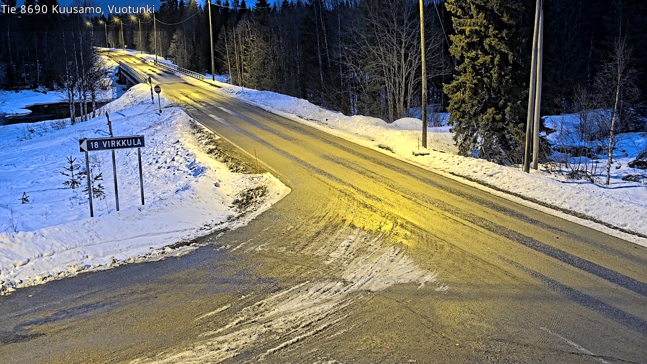 Kelikamerat Kuva Tie 8690 Kuusamo, Vuotunki, Kuusamo, Pohjois-Pohjanmaa
