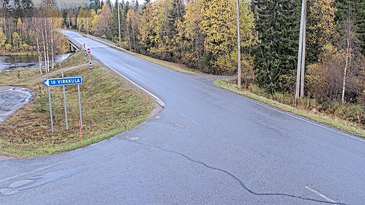 Weather Camera Image Road 8690 Kuusamo, Vuotunki, Kuusamo, Pohjois-Pohjanmaa