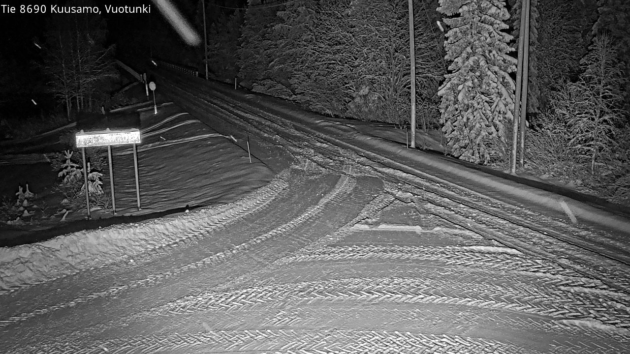 Weather Camera Image Road 8690 Kuusamo, Vuotunki, Kuusamo, Pohjois-Pohjanmaa