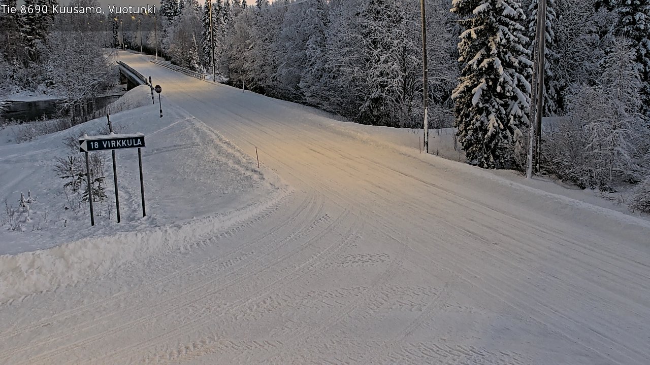 Weather Camera Image Road 8690 Kuusamo, Vuotunki, Kuusamo, Pohjois-Pohjanmaa