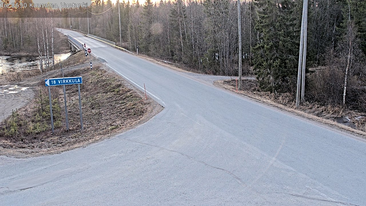 Weather Camera Image Väg 8690 Kuusamo, Vuotunki, Kuusamo, Pohjois-Pohjanmaa
