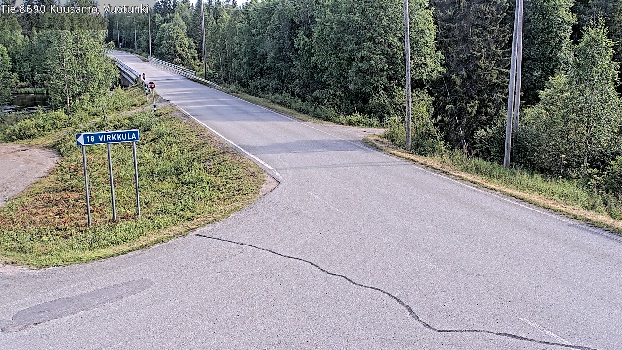 Weather Camera Image Väg 8690 Kuusamo, Vuotunki, Kuusamo, Pohjois-Pohjanmaa