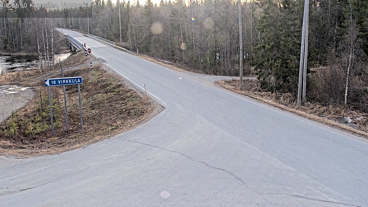 Weather Camera Image Väg 8690 Kuusamo, Vuotunki, Kuusamo, Pohjois-Pohjanmaa