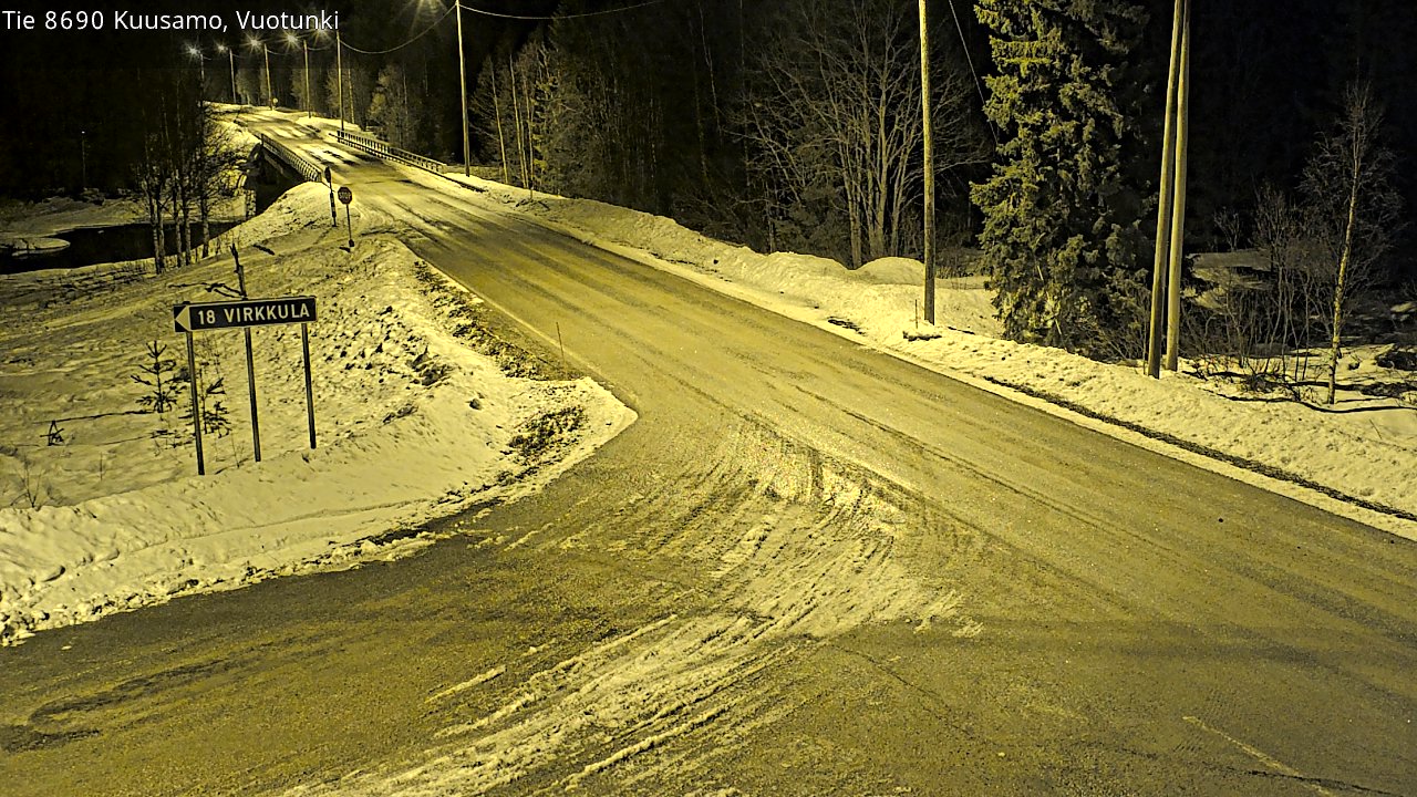 Kelikamerat Kuva Tie 8690 Kuusamo, Vuotunki, Kuusamo, Pohjois-Pohjanmaa