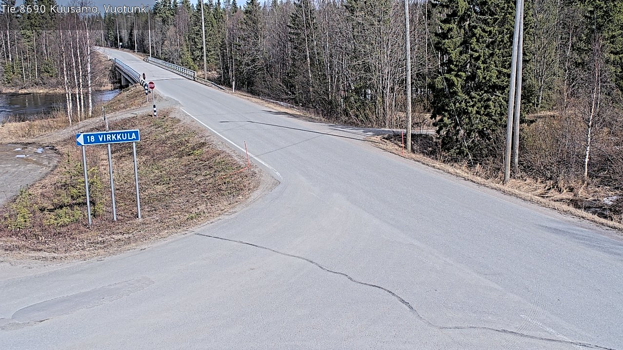 Weather Camera Image Väg 8690 Kuusamo, Vuotunki, Kuusamo, Pohjois-Pohjanmaa