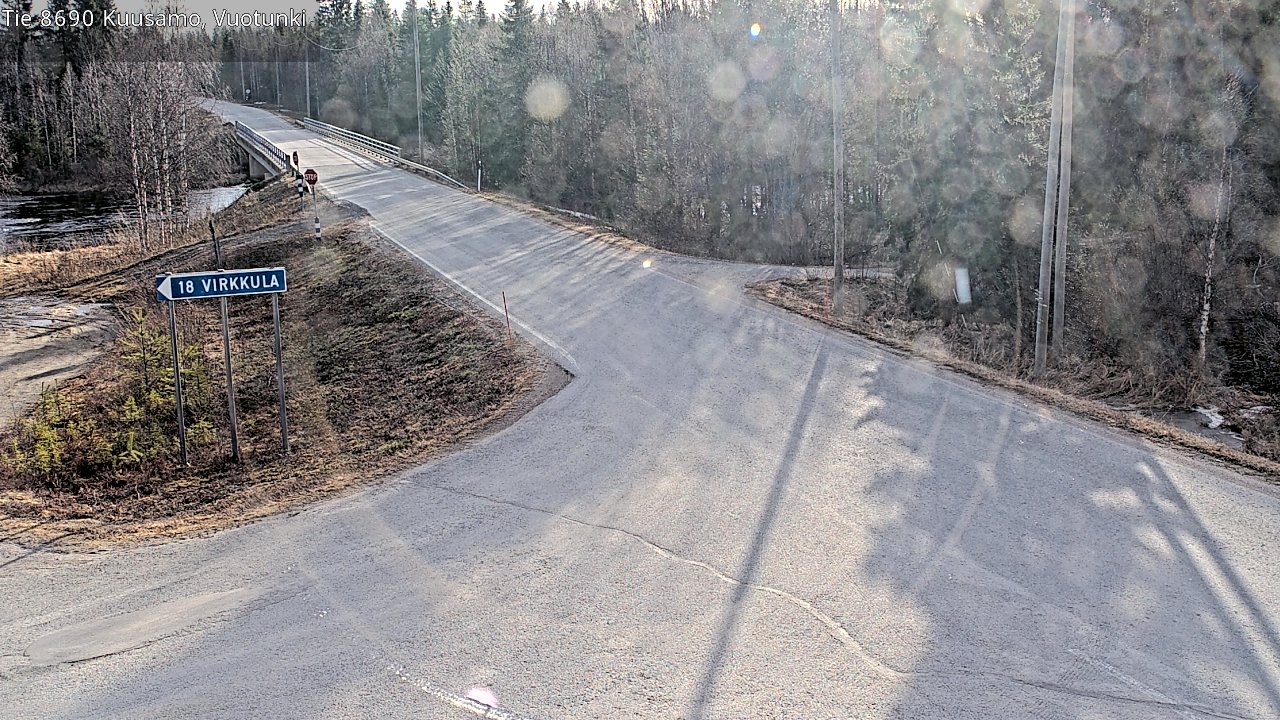 Weather Camera Image Väg 8690 Kuusamo, Vuotunki, Kuusamo, Pohjois-Pohjanmaa