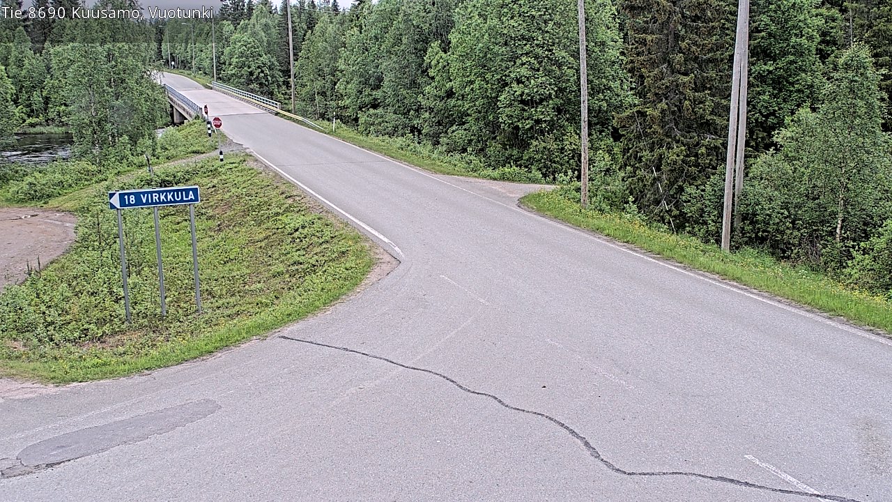 Weather Camera Image Väg 8690 Kuusamo, Vuotunki, Kuusamo, Pohjois-Pohjanmaa