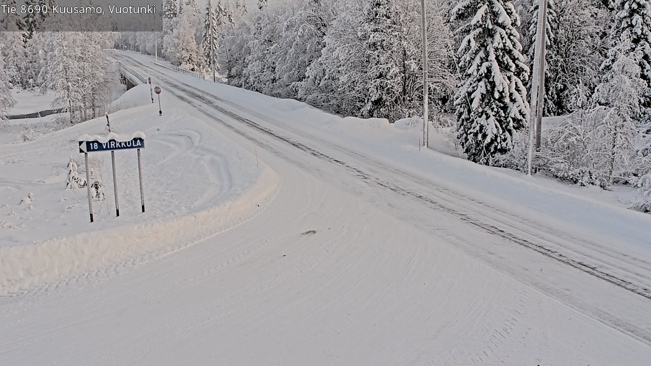 Kelikamerat Kuva Tie 8690 Kuusamo, Vuotunki, Kuusamo, Pohjois-Pohjanmaa