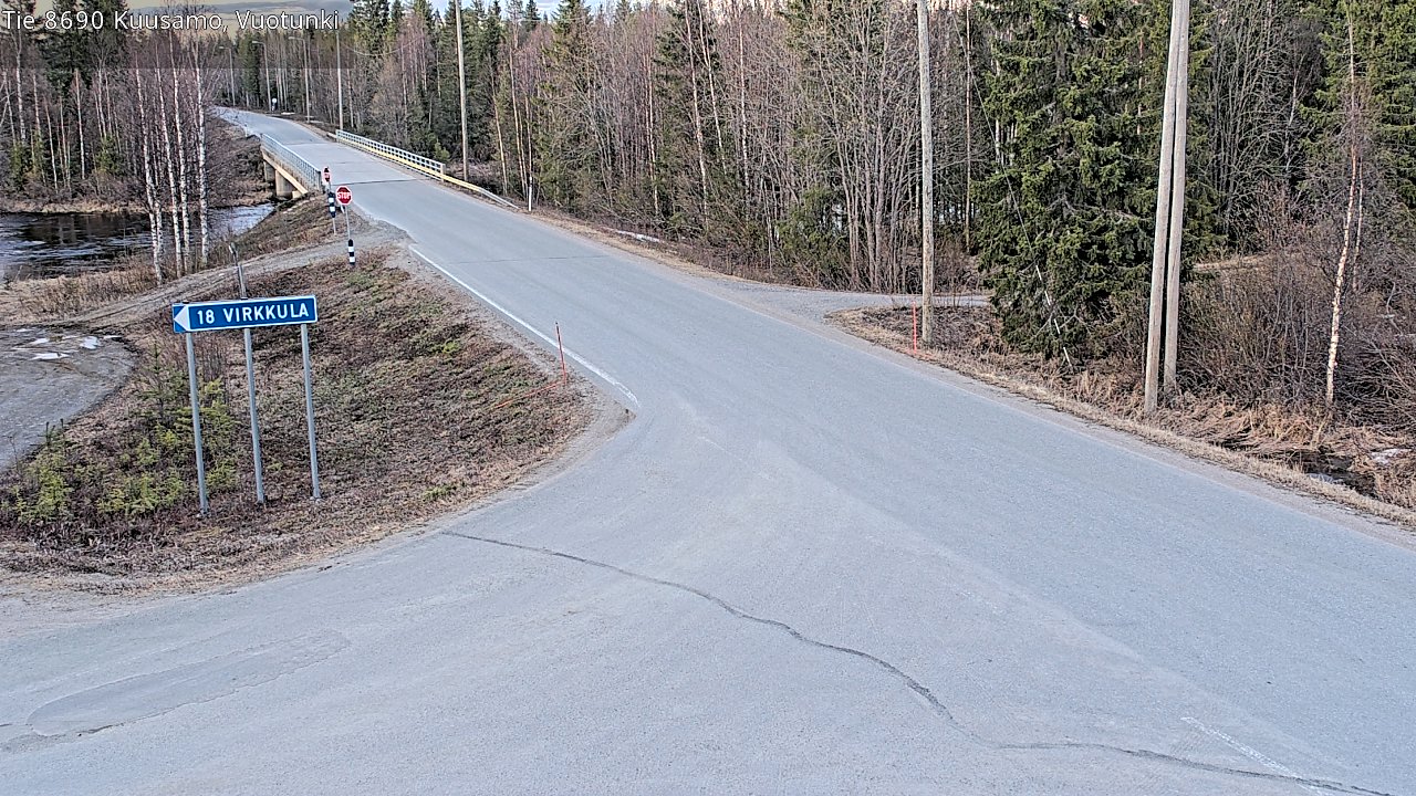 Weather Camera Image Väg 8690 Kuusamo, Vuotunki, Kuusamo, Pohjois-Pohjanmaa