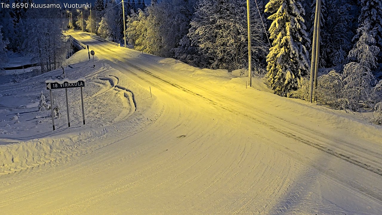 Kelikamerat Kuva Tie 8690 Kuusamo, Vuotunki, Kuusamo, Pohjois-Pohjanmaa