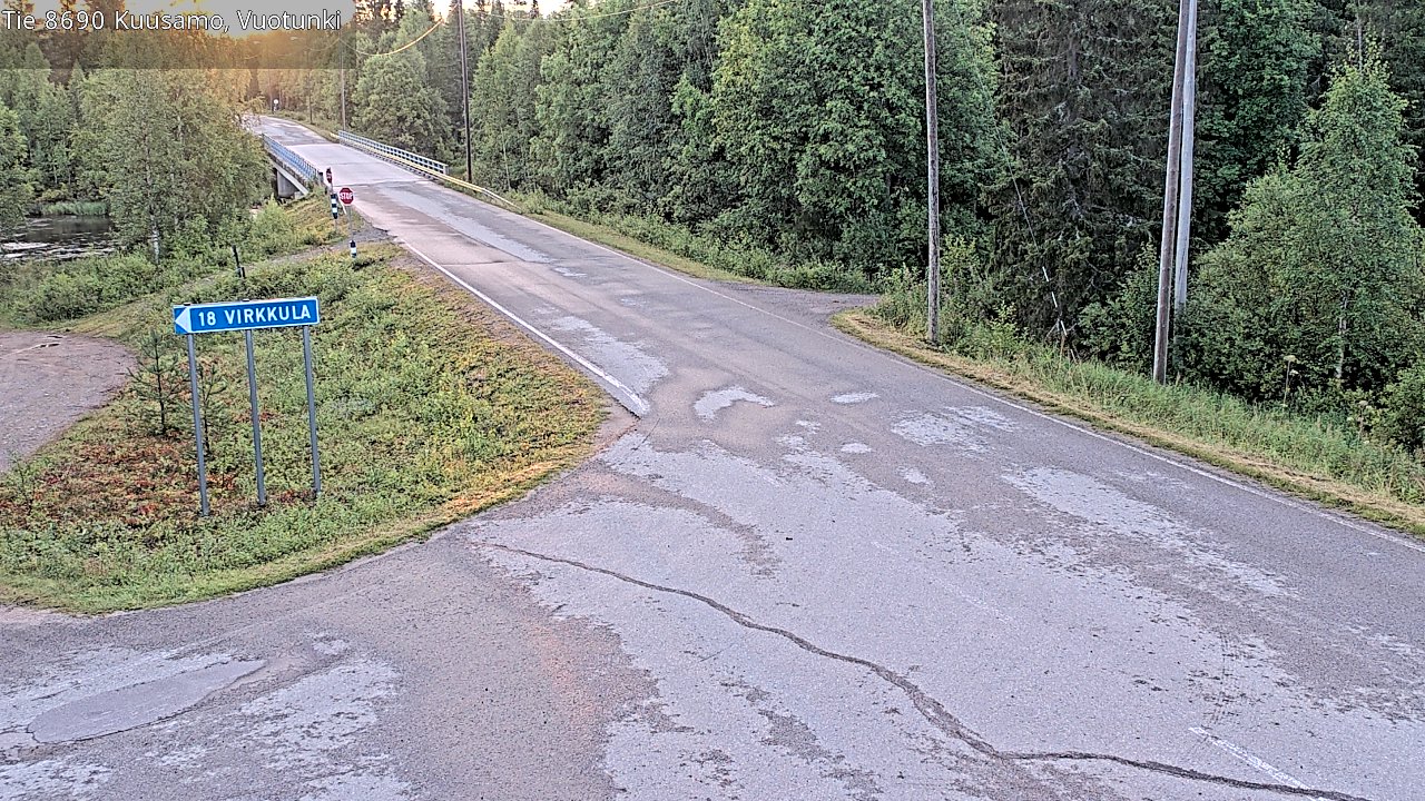 Kelikamerat Kuva Tie 8690 Kuusamo, Vuotunki, Kuusamo, Pohjois-Pohjanmaa