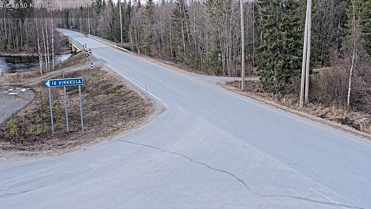 Weather Camera Image Väg 8690 Kuusamo, Vuotunki, Kuusamo, Pohjois-Pohjanmaa