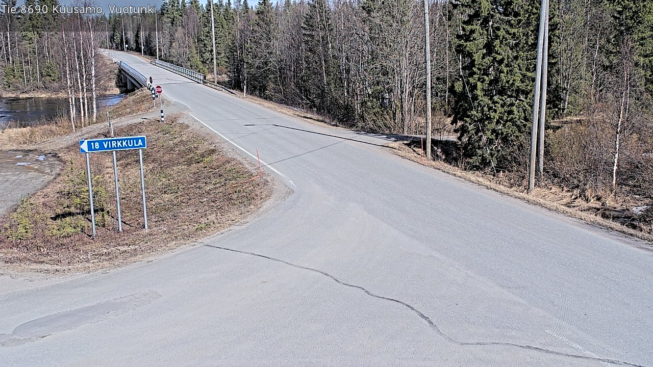Weather Camera Image Väg 8690 Kuusamo, Vuotunki, Kuusamo, Pohjois-Pohjanmaa