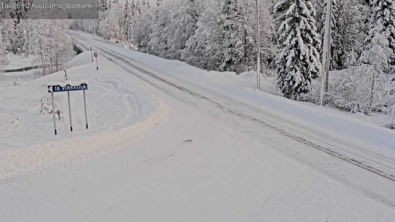 Kelikamerat Kuva Tie 8690 Kuusamo, Vuotunki, Kuusamo, Pohjois-Pohjanmaa