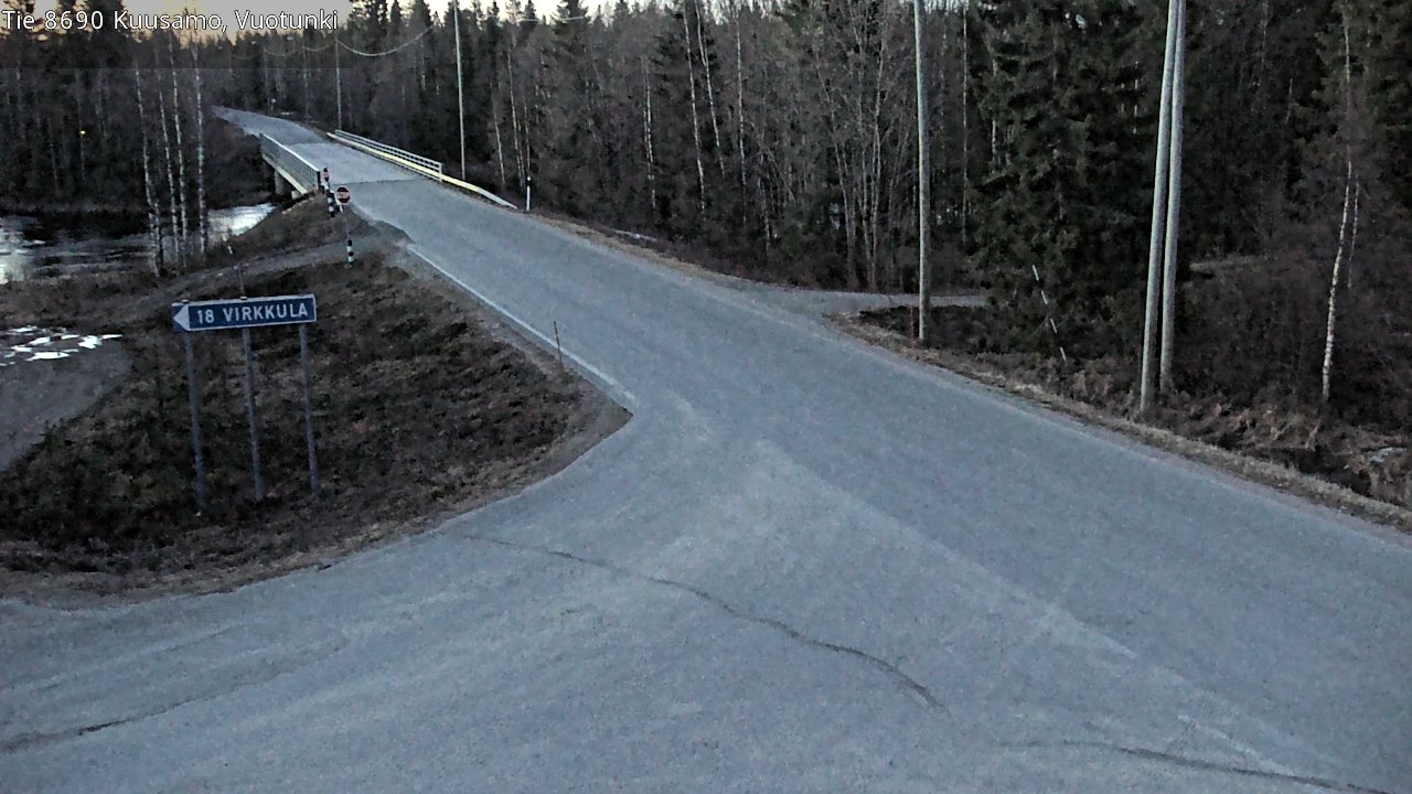 Weather Camera Image Väg 8690 Kuusamo, Vuotunki, Kuusamo, Pohjois-Pohjanmaa