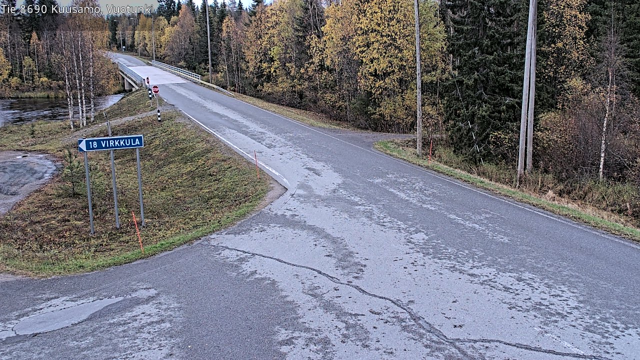 Weather Camera Image Road 8690 Kuusamo, Vuotunki, Kuusamo, Pohjois-Pohjanmaa