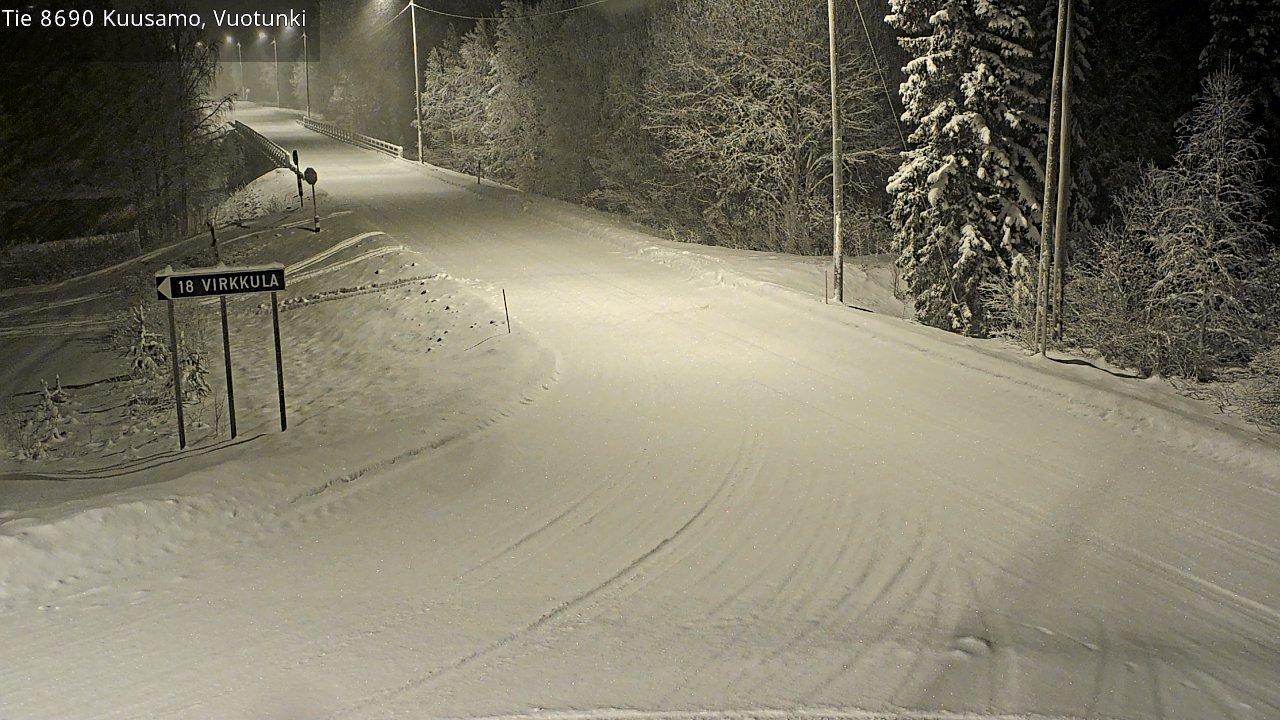 Weather Camera Image Road 8690 Kuusamo, Vuotunki, Kuusamo, Pohjois-Pohjanmaa
