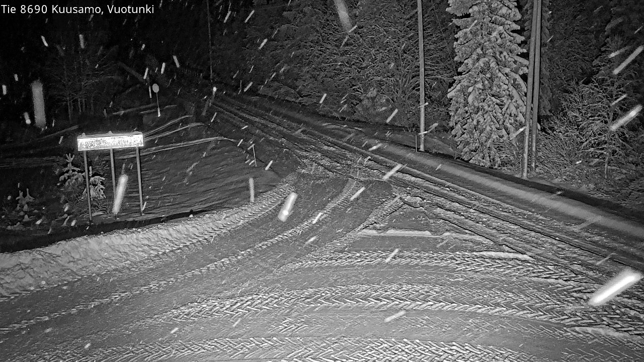 Weather Camera Image Road 8690 Kuusamo, Vuotunki, Kuusamo, Pohjois-Pohjanmaa