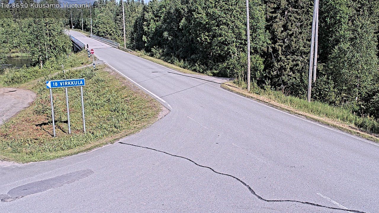 Weather Camera Image Road 8690 Kuusamo, Vuotunki, Kuusamo, Pohjois-Pohjanmaa