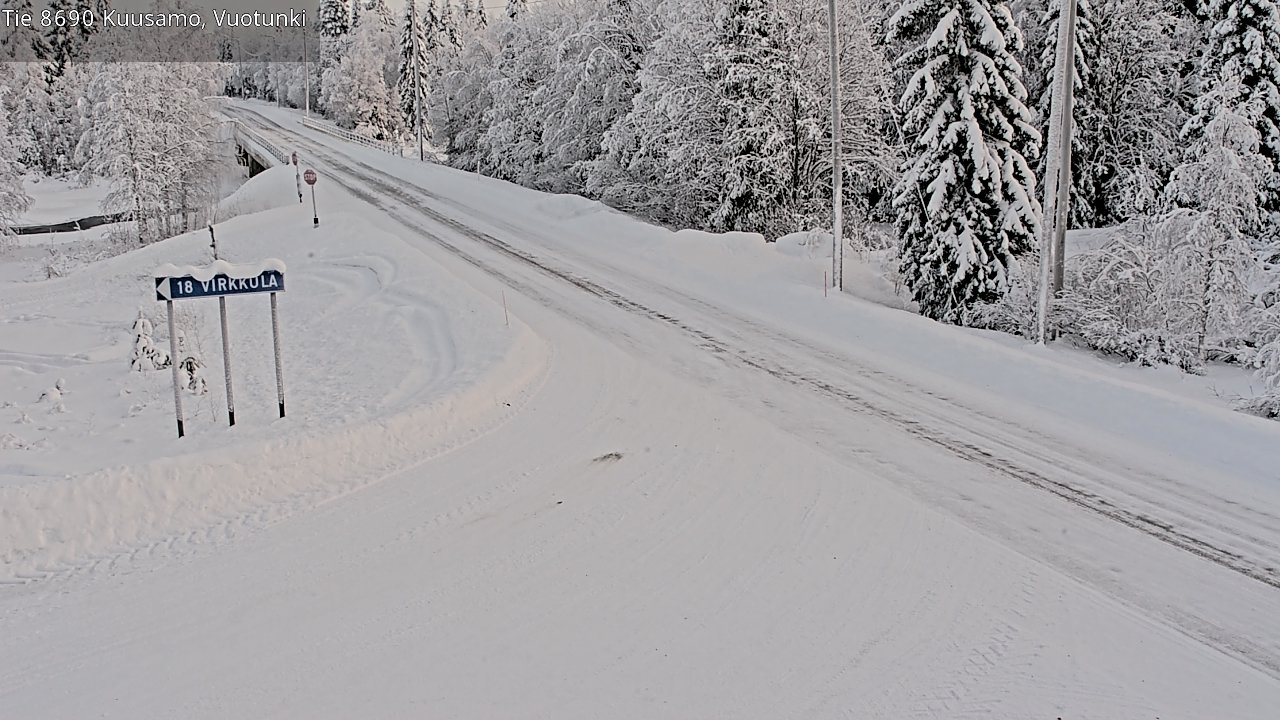 Kelikamerat Kuva Tie 8690 Kuusamo, Vuotunki, Kuusamo, Pohjois-Pohjanmaa