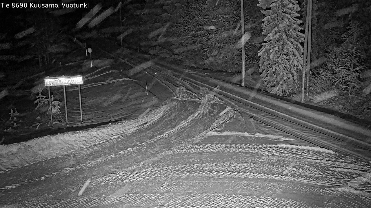 Weather Camera Image Road 8690 Kuusamo, Vuotunki, Kuusamo, Pohjois-Pohjanmaa