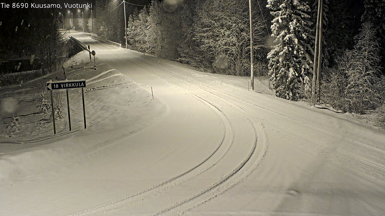 Weather Camera Image Road 8690 Kuusamo, Vuotunki, Kuusamo, Pohjois-Pohjanmaa