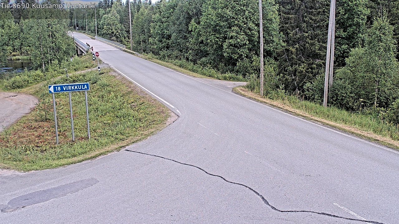 Weather Camera Image Road 8690 Kuusamo, Vuotunki, Kuusamo, Pohjois-Pohjanmaa